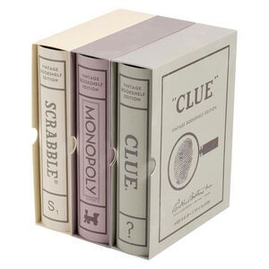 Scrabble, Monopoly, CLUE Vintage Bookshelf Edition Set
